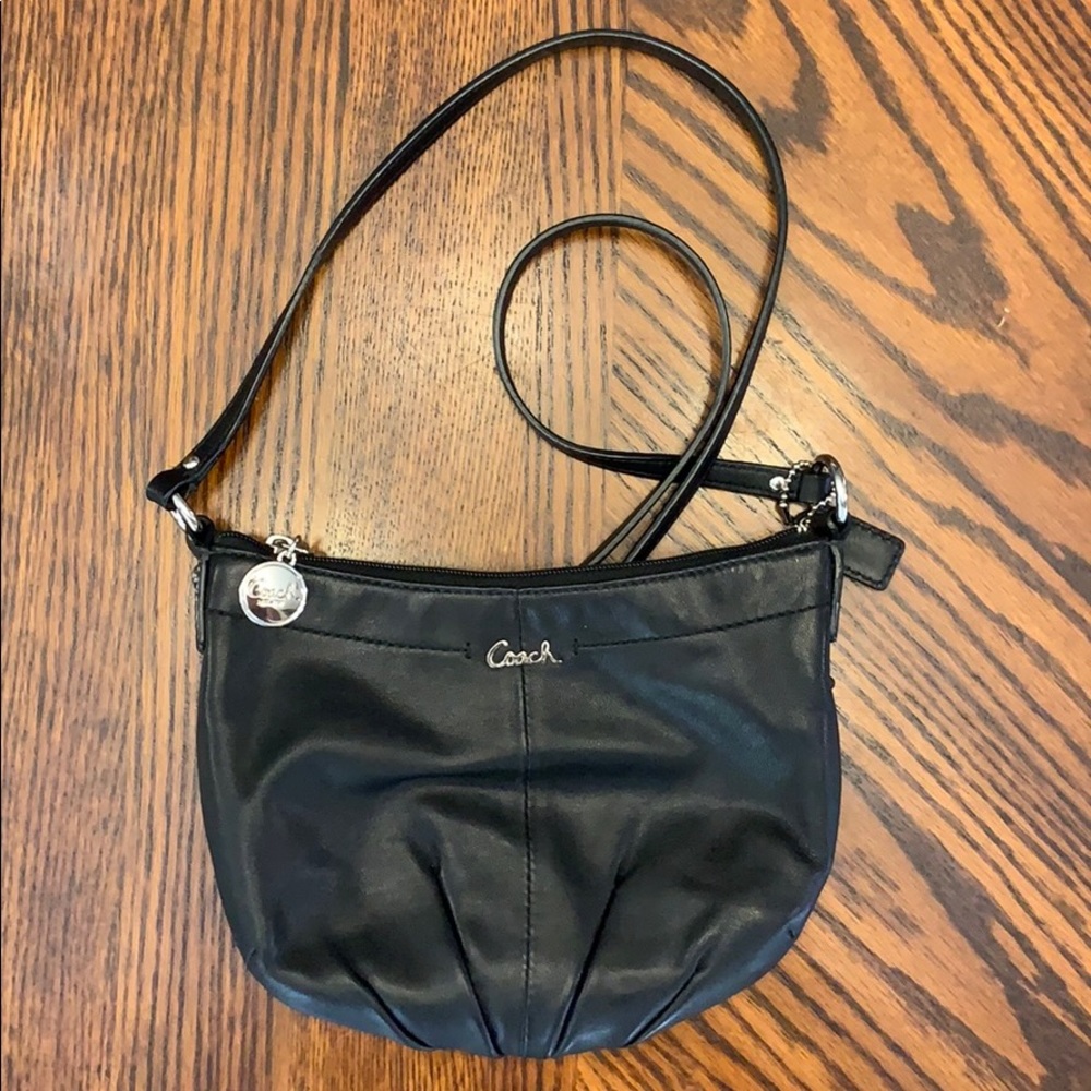 Coach Small Black Zippered Cross Body Purse